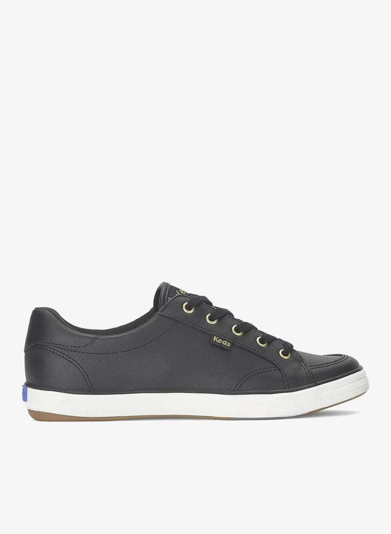 Keds Keds Women's Center III Lace Up Leather Casual Sneaker Black